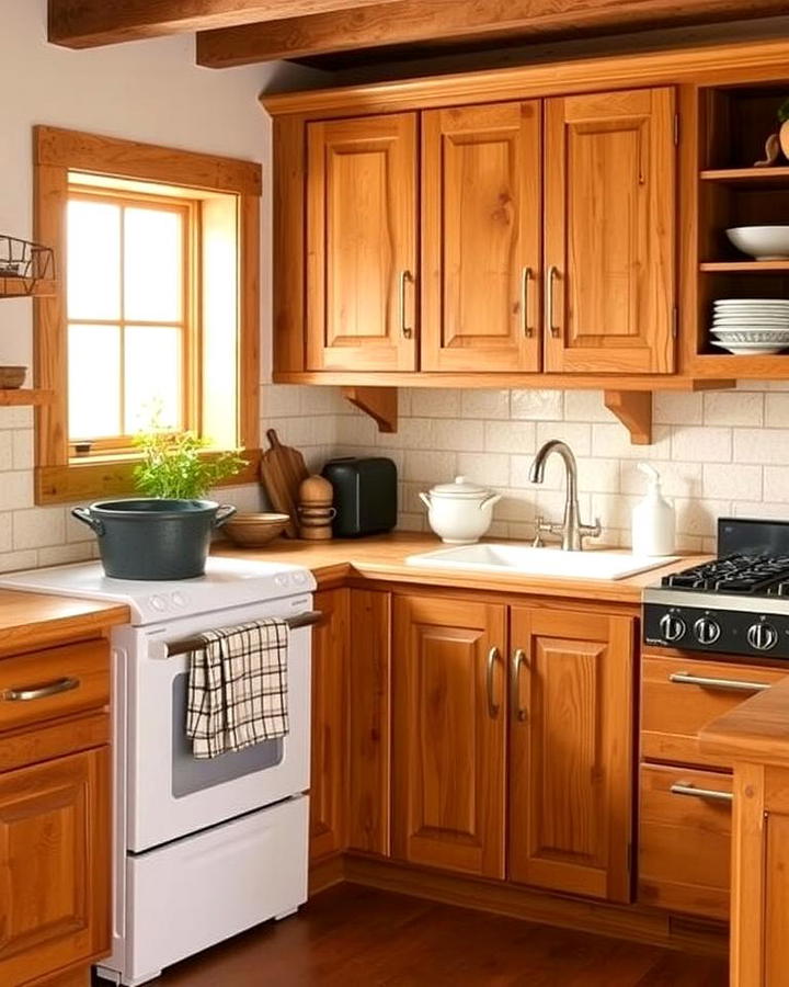 Rough Hewn Wooden Cabinets