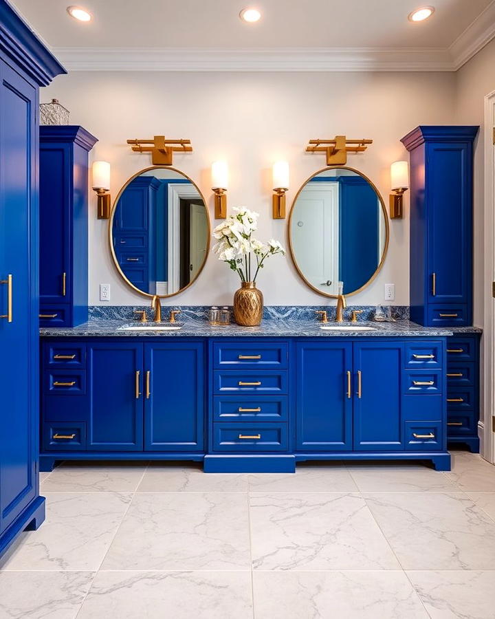 Royal Blue Double Vanity