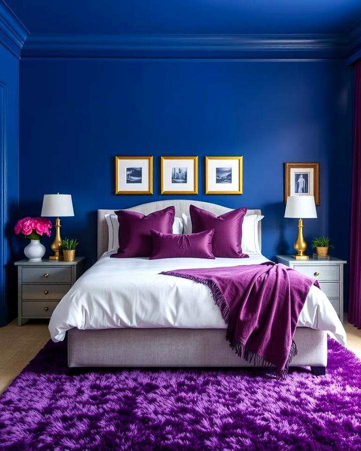 Royal Blue Walls with Purple Accents