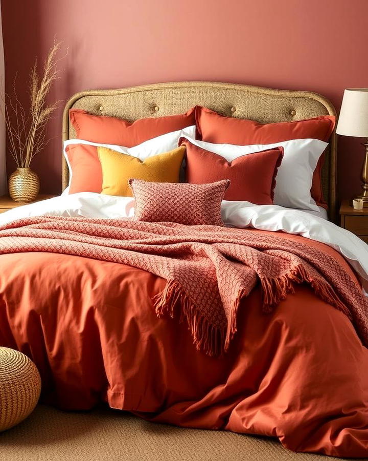 Rust Toned Bedding