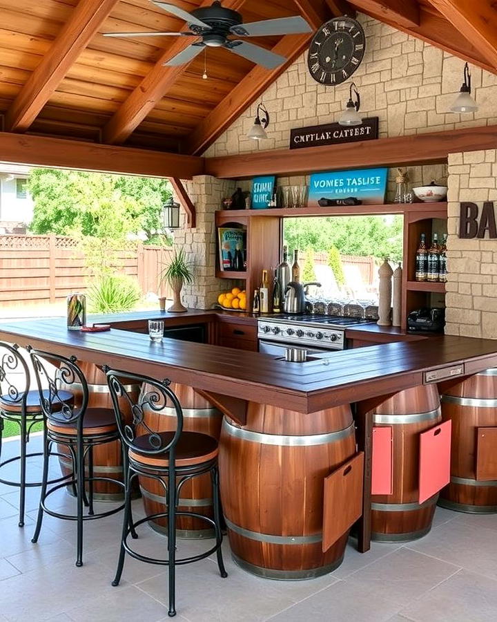 Rustic Bar Setup