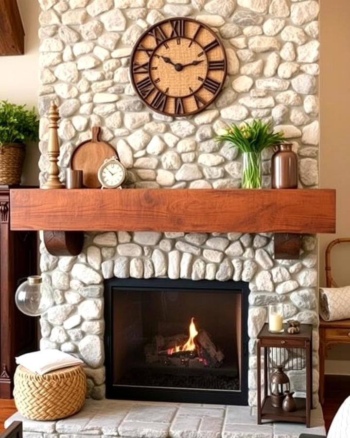 Rustic Beam Mantel