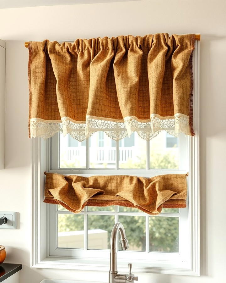 Rustic Burlap Valances