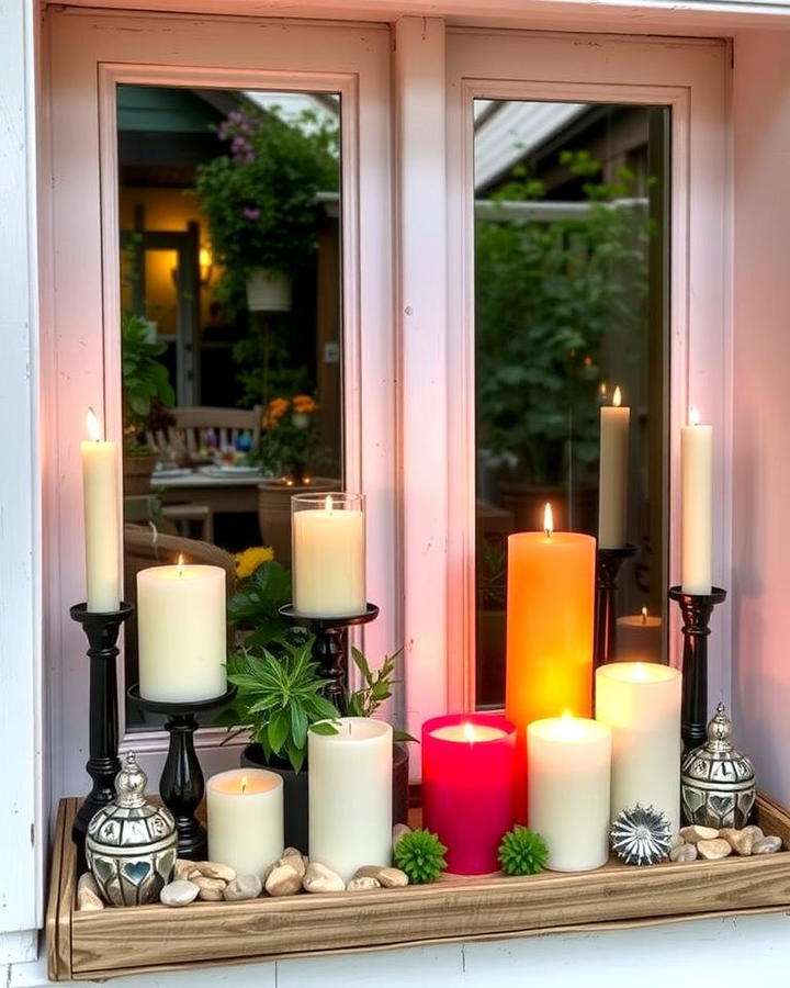 Rustic Candle Display