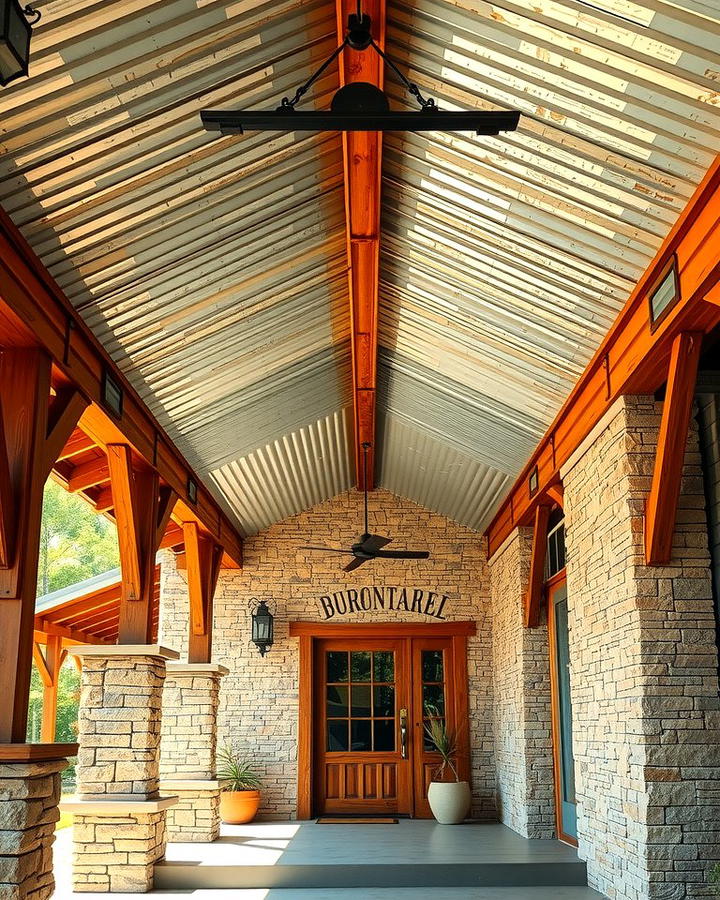 Rustic Charm with Corrugated Metal Roofs