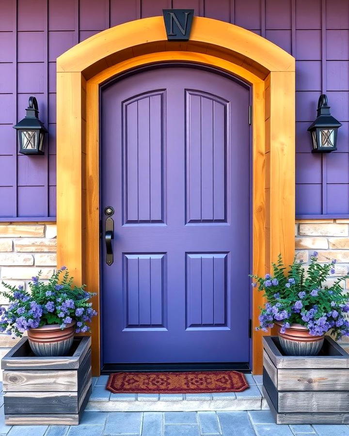 Rustic Charm with Dark Lavender