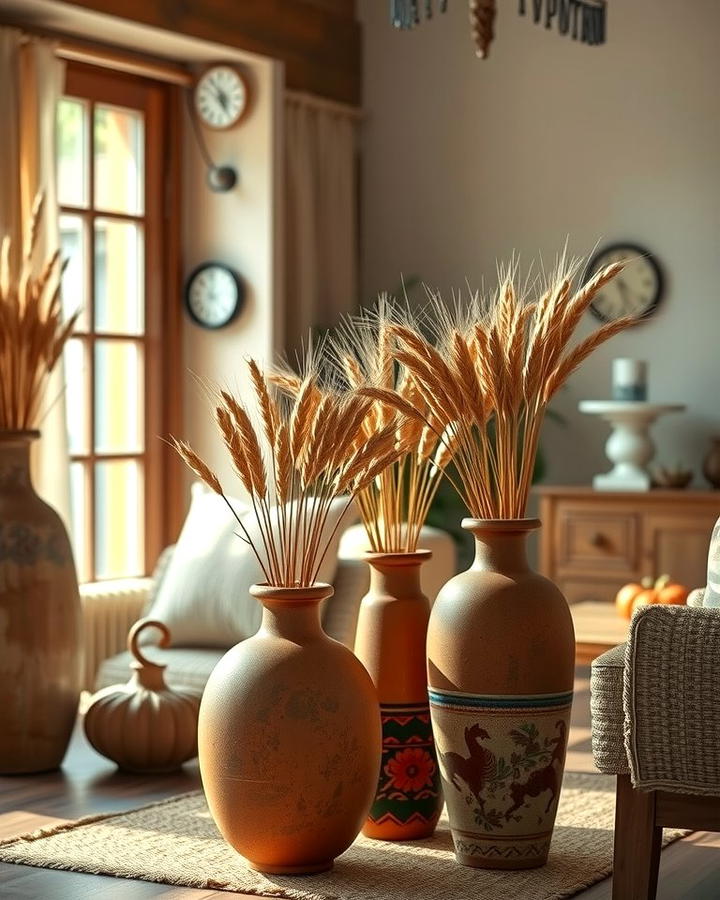 Rustic Charm with Earthen Vases