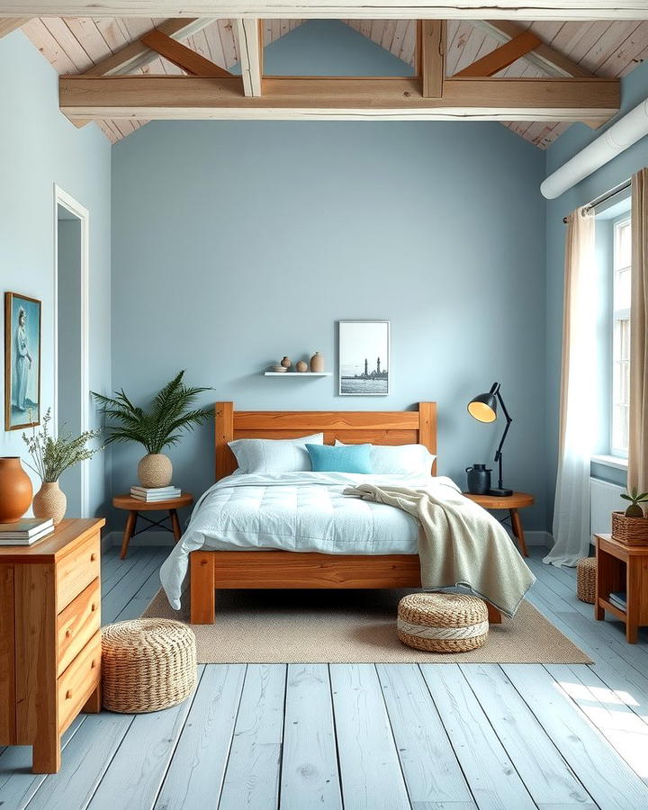 Rustic Charm with Light Blue