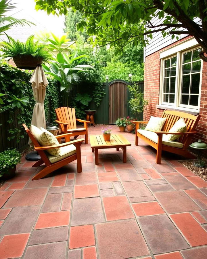 Rustic Charm with Red Brick Pavers