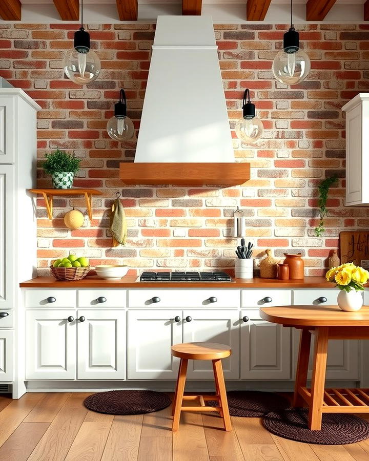 Rustic Charm with Red Brick Wallpaper