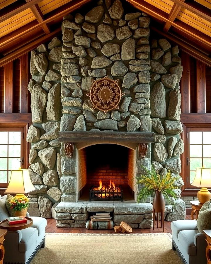 Rustic Charm with Rough Cut Stone