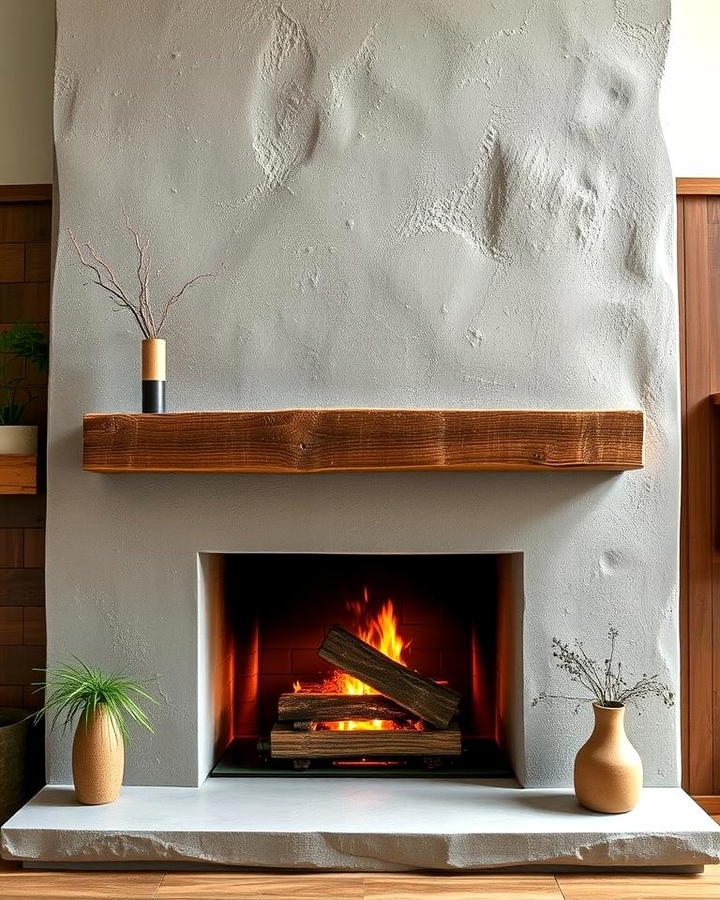 Rustic Charm with Textured Concrete