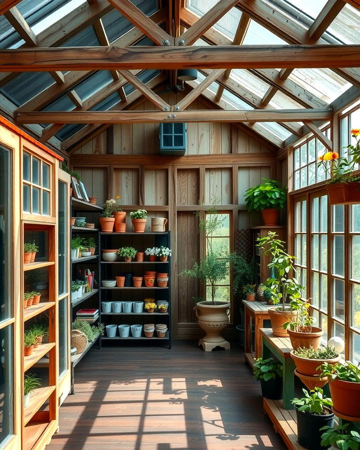 Rustic Cottage Greenhouse