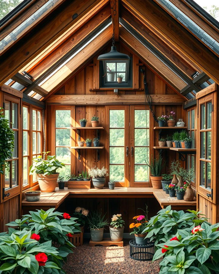 Rustic Cottage Style Greenhouse