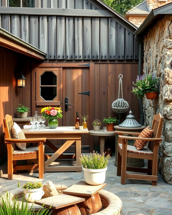 Rustic Deck and Stone Patio