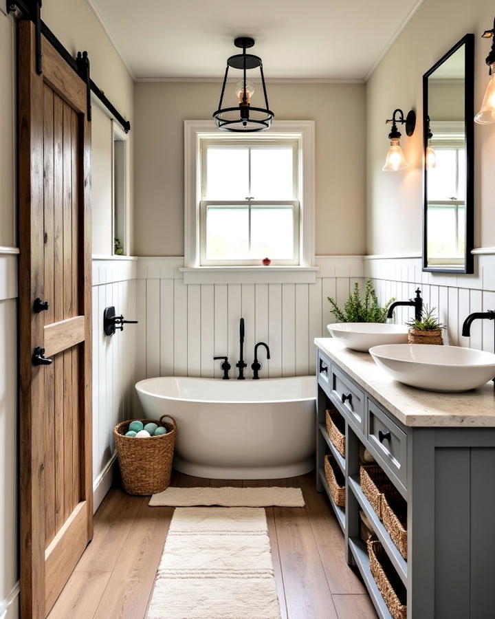 Rustic Farmhouse Bathroom