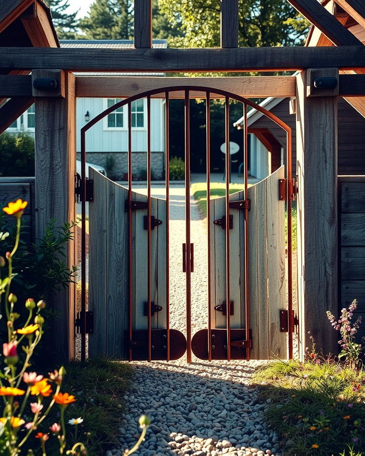 Rustic Farmhouse Style Metal Gate