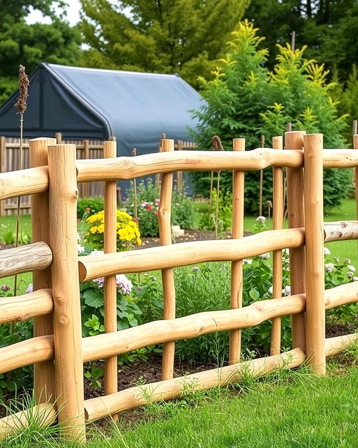 Rustic Log Fence