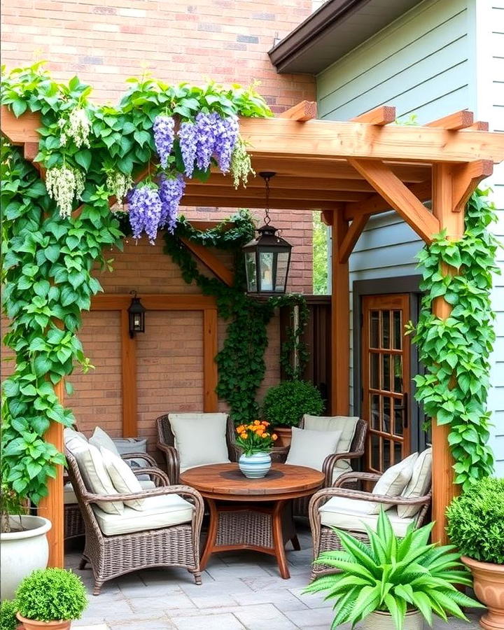 Rustic Pergola Corner