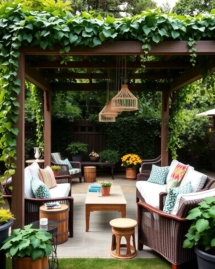 Rustic Pergola Lounge