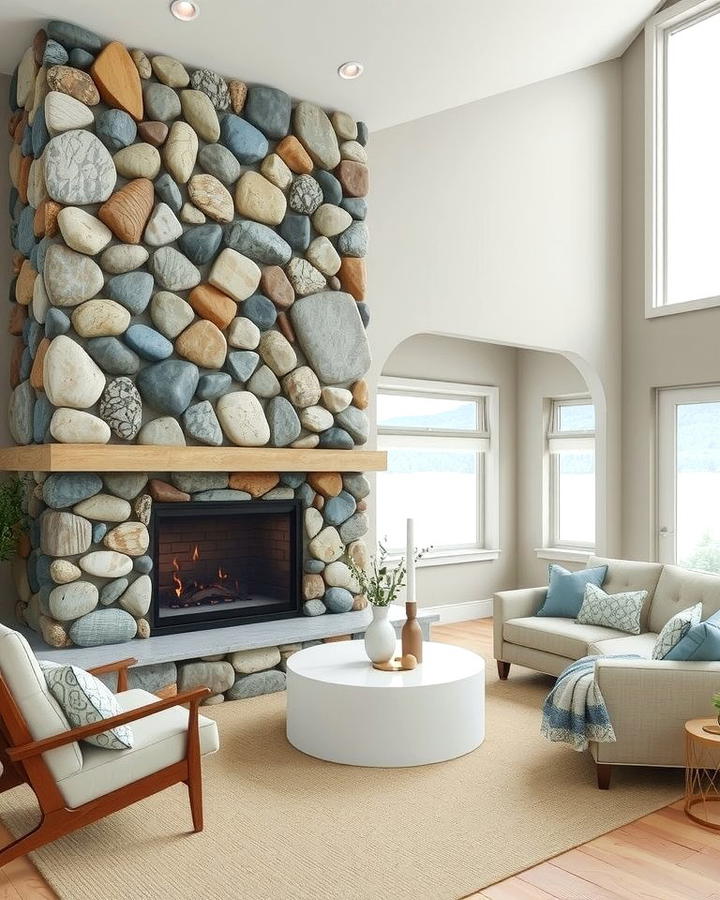 Rustic Sophistication with River Rock