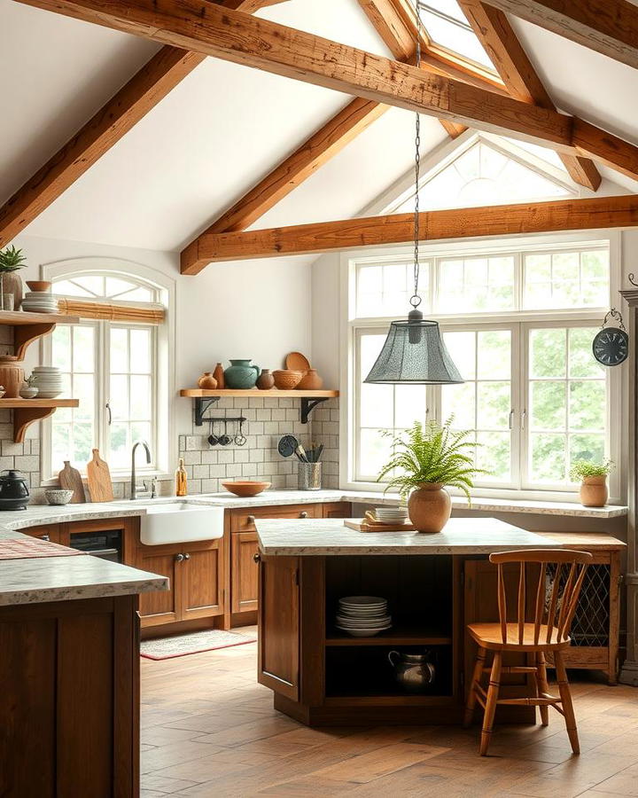 Rustic Sunroom Kitchen