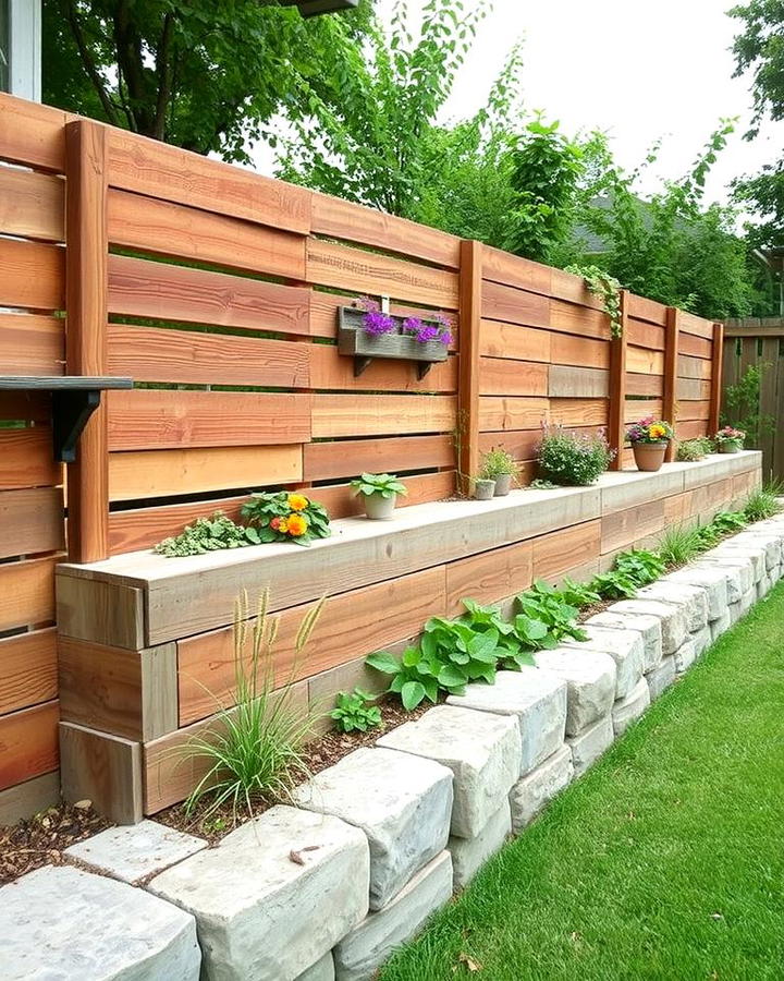 Rustic Timber Garden Walls