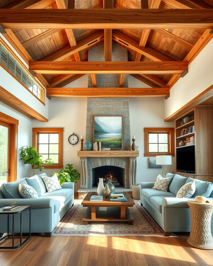 Rustic Wood Beam Accents