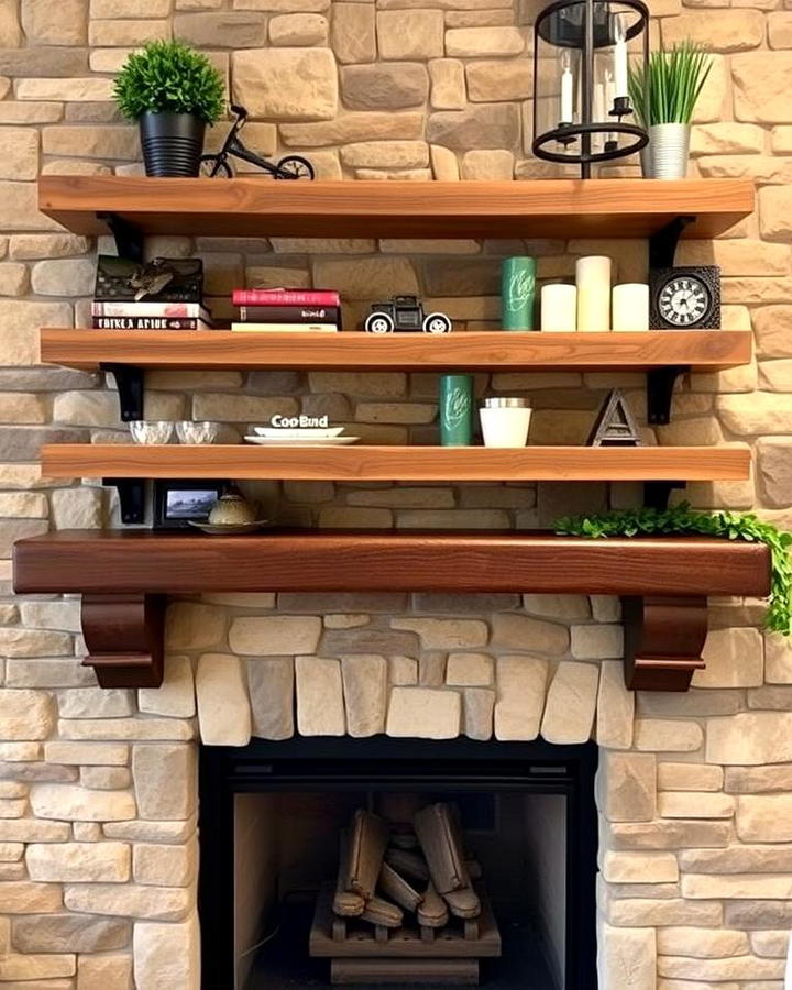 Rustic Wood Floating Shelves for a Cozy Charm