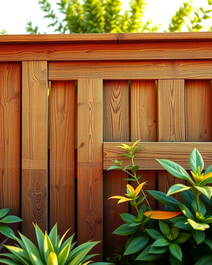 Rustic Wood Horizontal Fence