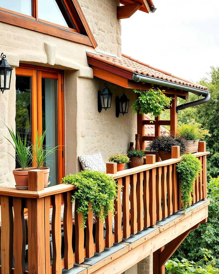 Rustic Wooden Balustrades to Add Charm