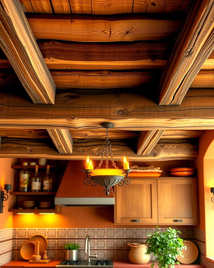 Rustic Wooden Beam Accents