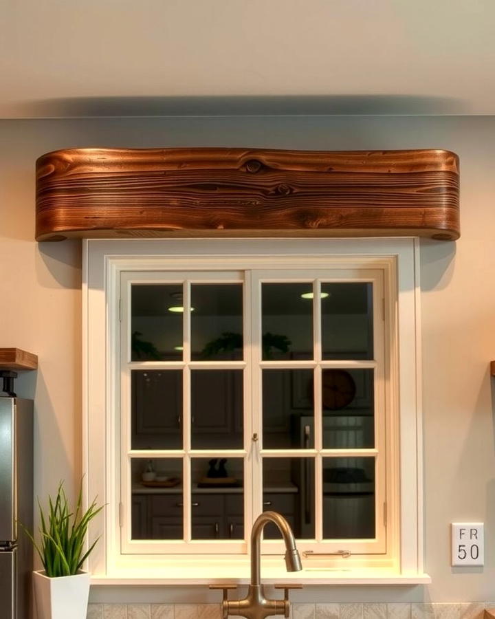 Rustic Wooden Beam Valance