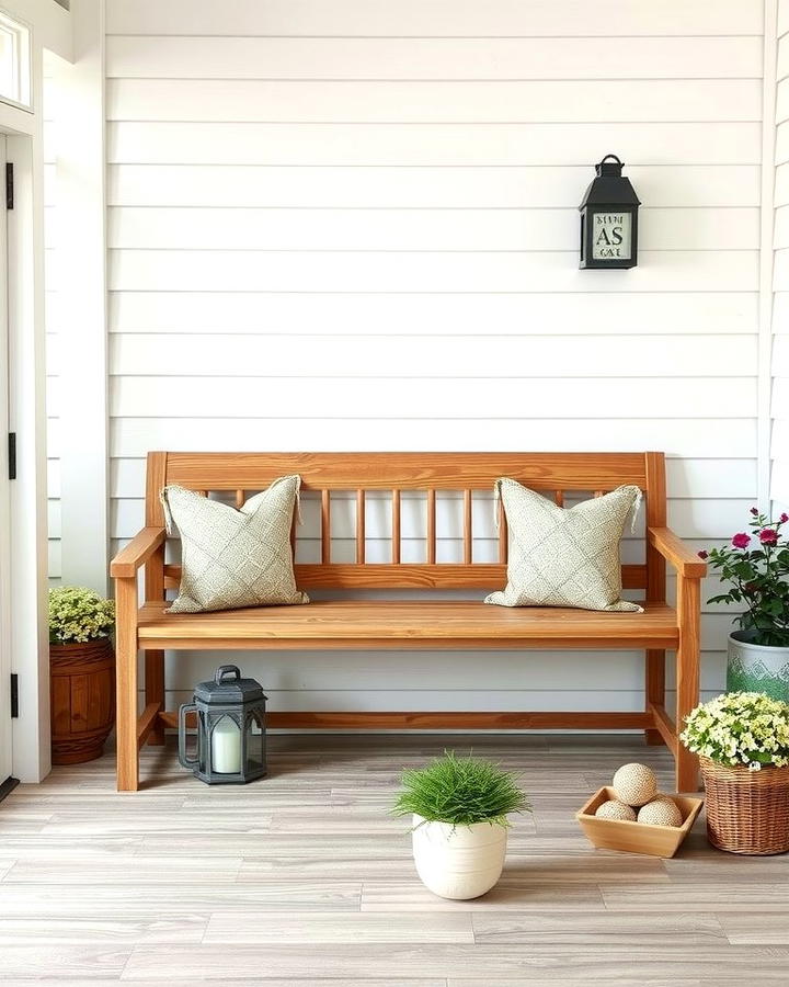 Rustic Wooden Bench