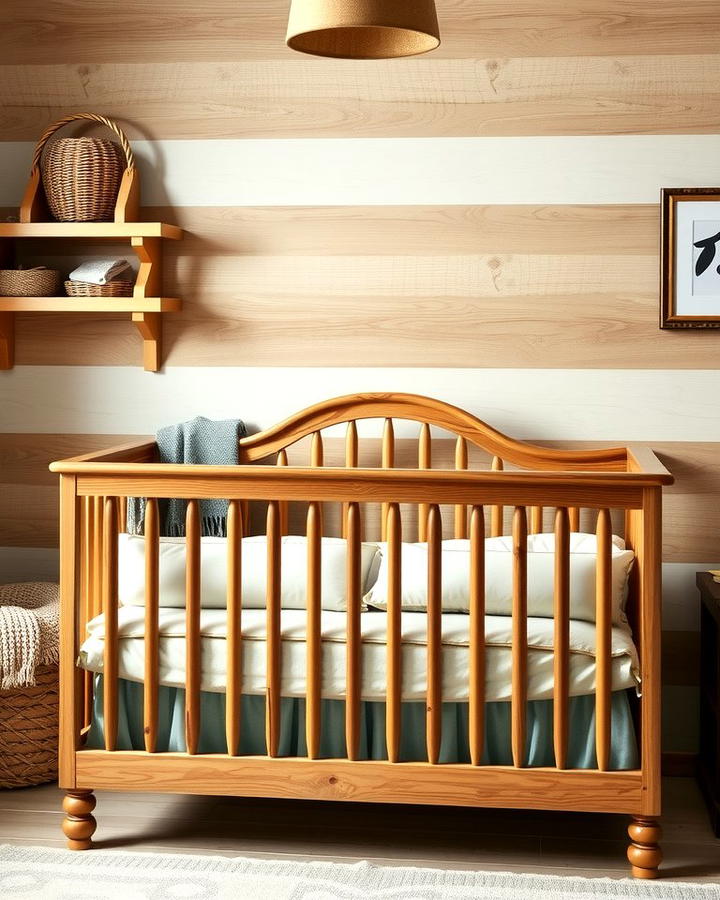 Rustic Wooden Crib 2