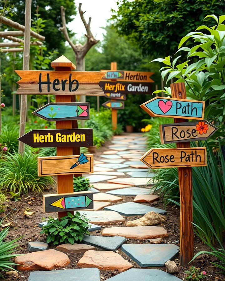 Rustic Wooden Directional Signs