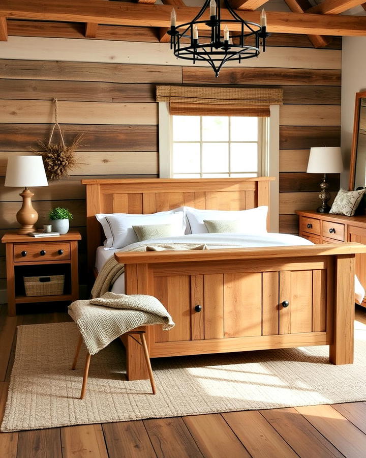 Rustic Wooden Furniture in Cottagecore Bedroom