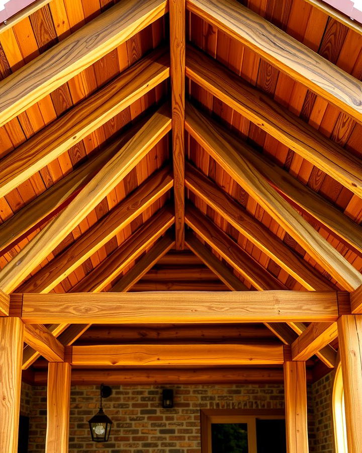 Rustic Wooden Gable Roof