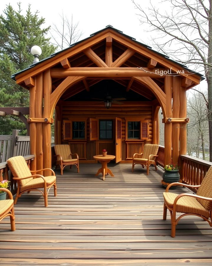 Rustic Wooden Gazebo