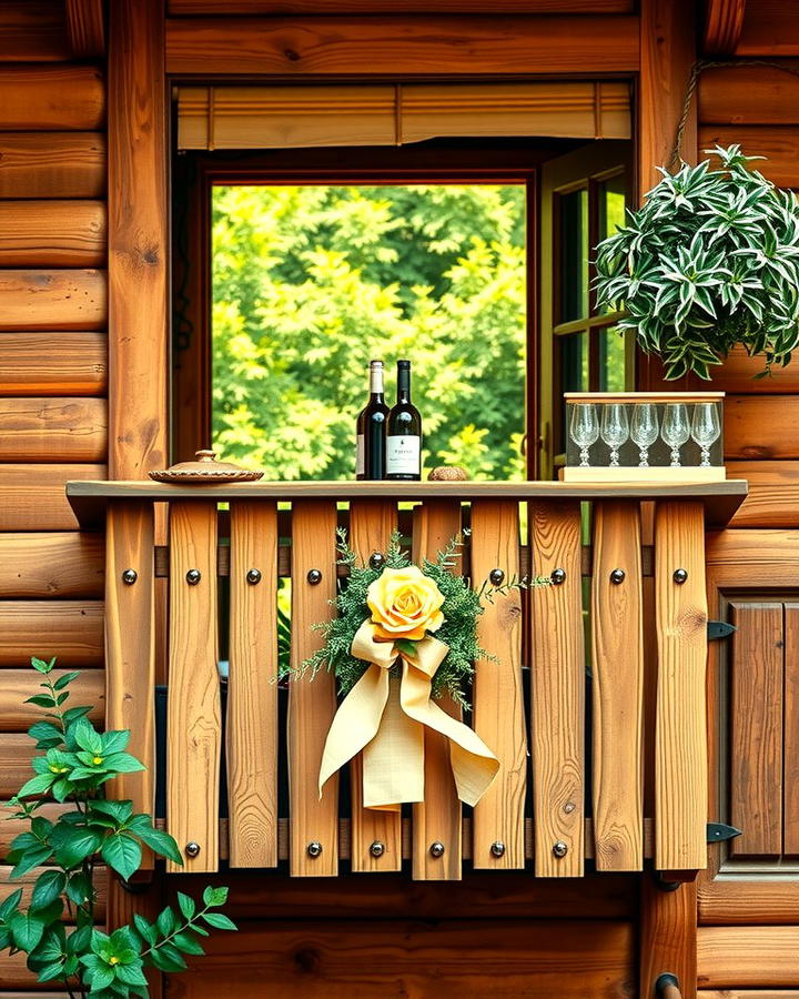 Rustic Wooden Juliet Balcony