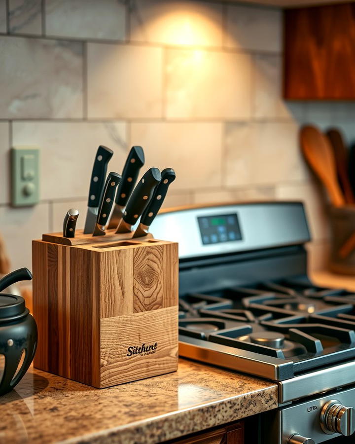 Rustic Wooden Knife Blocks