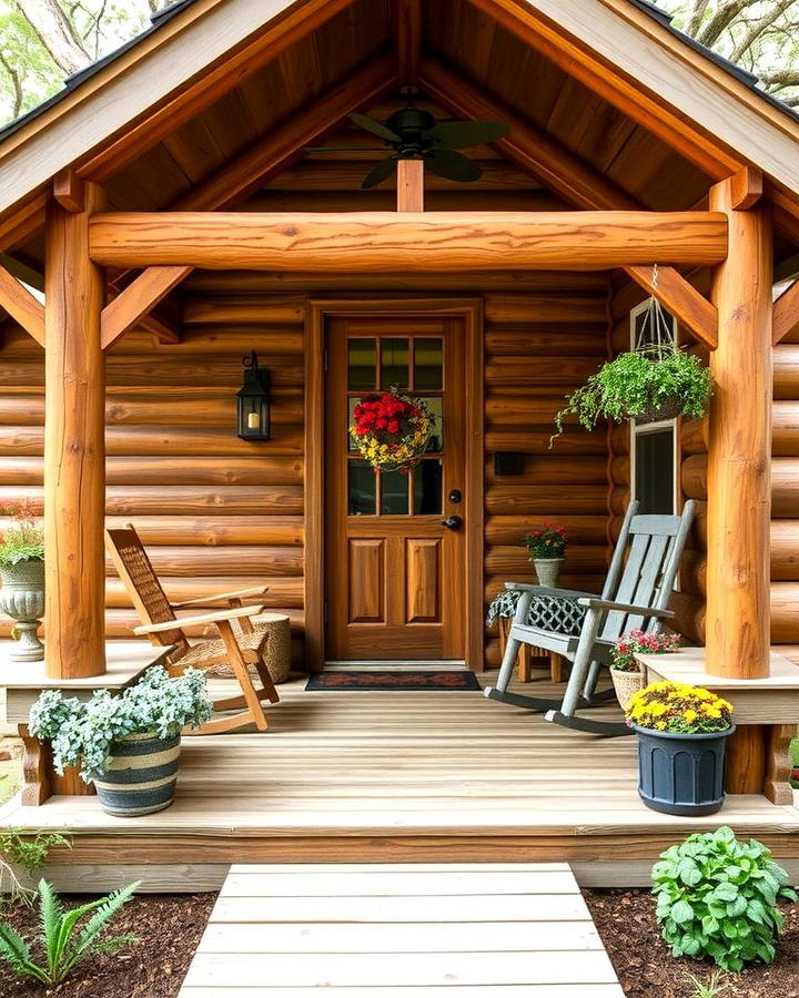 Rustic Wooden Porch for Natural Appeal