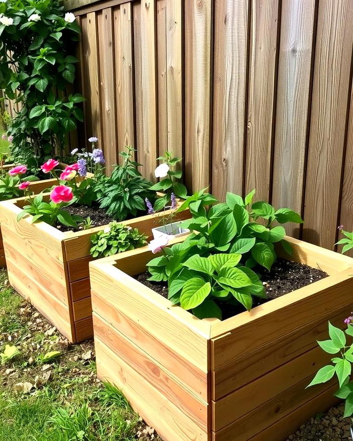 Rustic Wooden Raised Beds