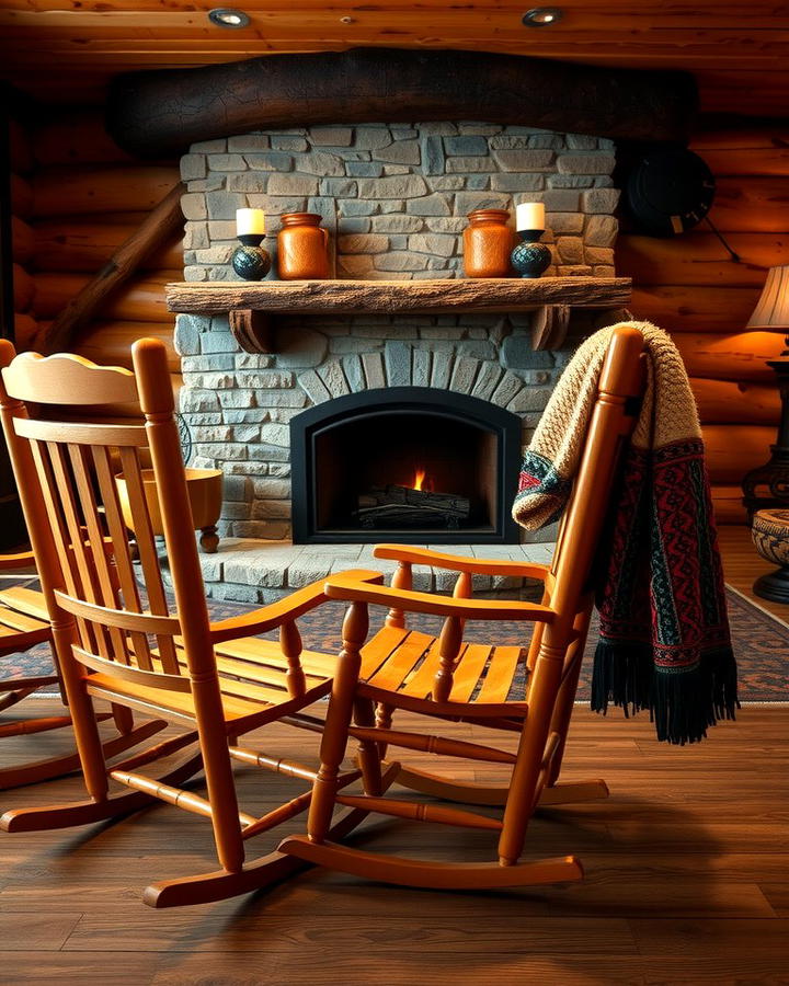 Rustic Wooden Rocking Chairs