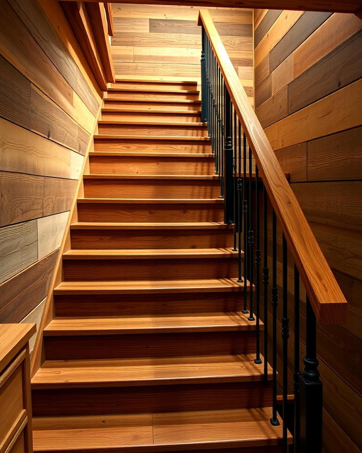 Rustic Wooden Staircase