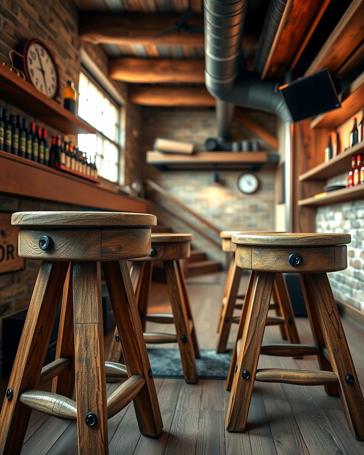 Rustic Wooden Stools