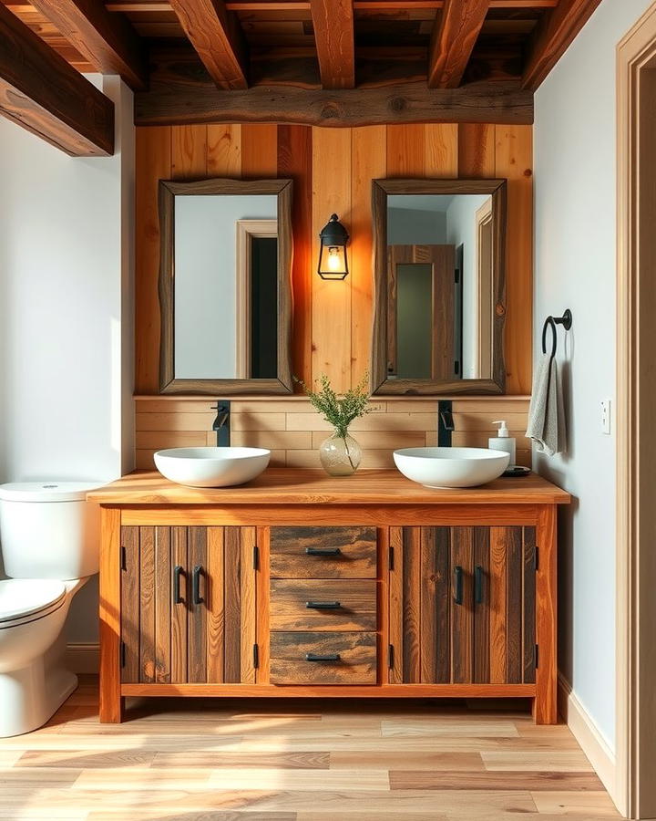 Rustic Wooden Vanity 2