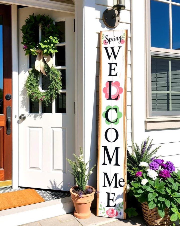 Rustic Wooden Welcome Sign