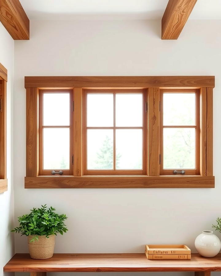 Rustic Wooden Window Trim