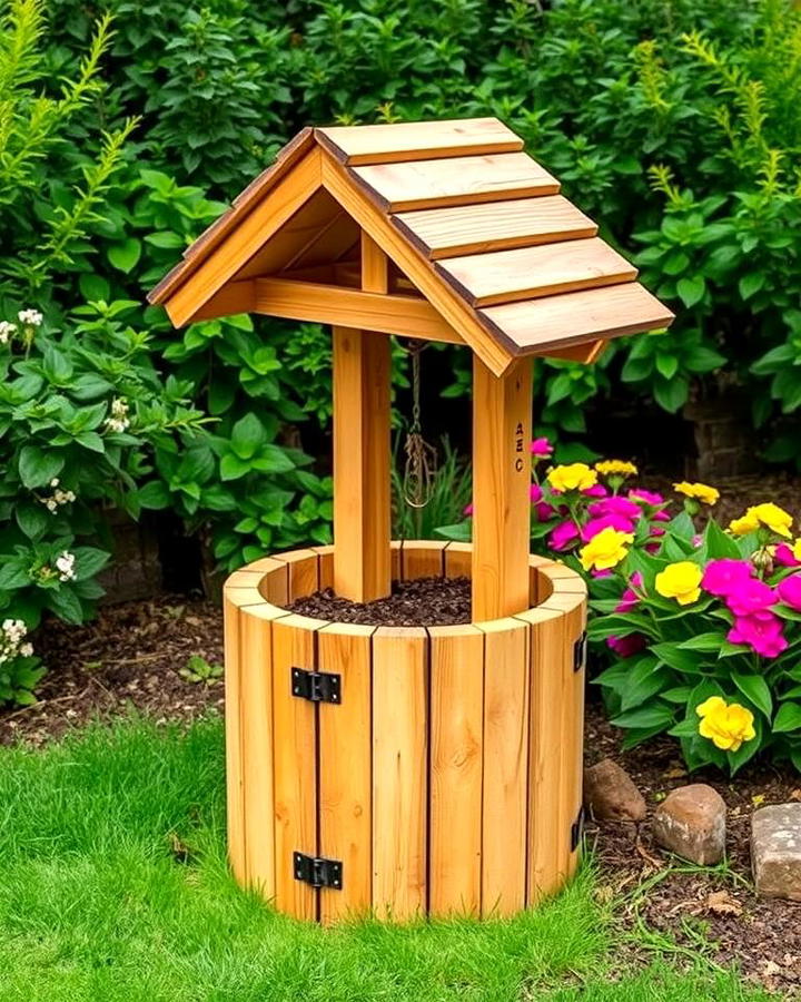 Rustic Wooden Wishing Well